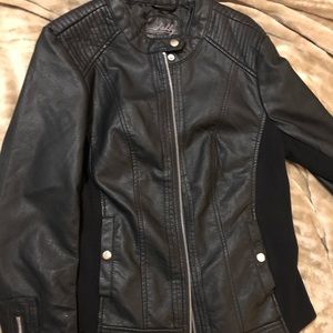 Sebby Collection Black Non leather Jacket Size L